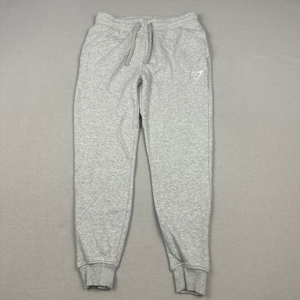 Gymshark Pants Men Medium Gray Crest Joggers Training Sweatpants Gym M